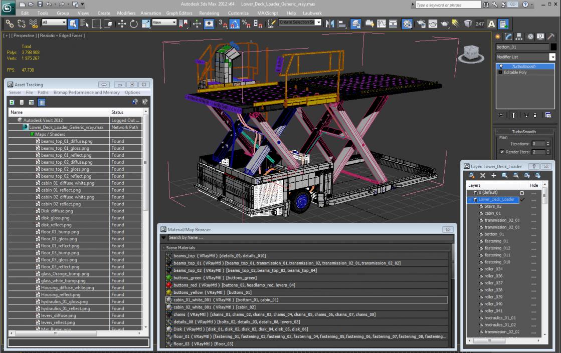 3D model Lower Deck Loader Generic