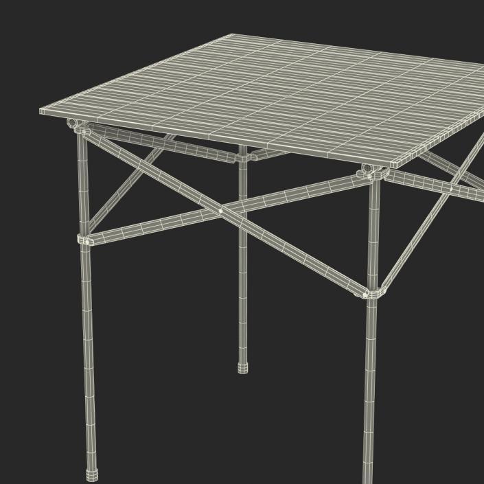 Aluminum Picnic Table Folding 3D model