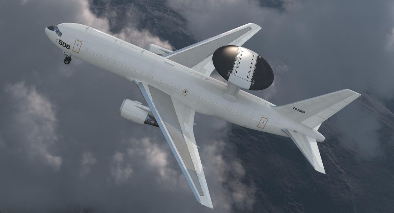 Boeing E767 AWACS Rigged 3D model