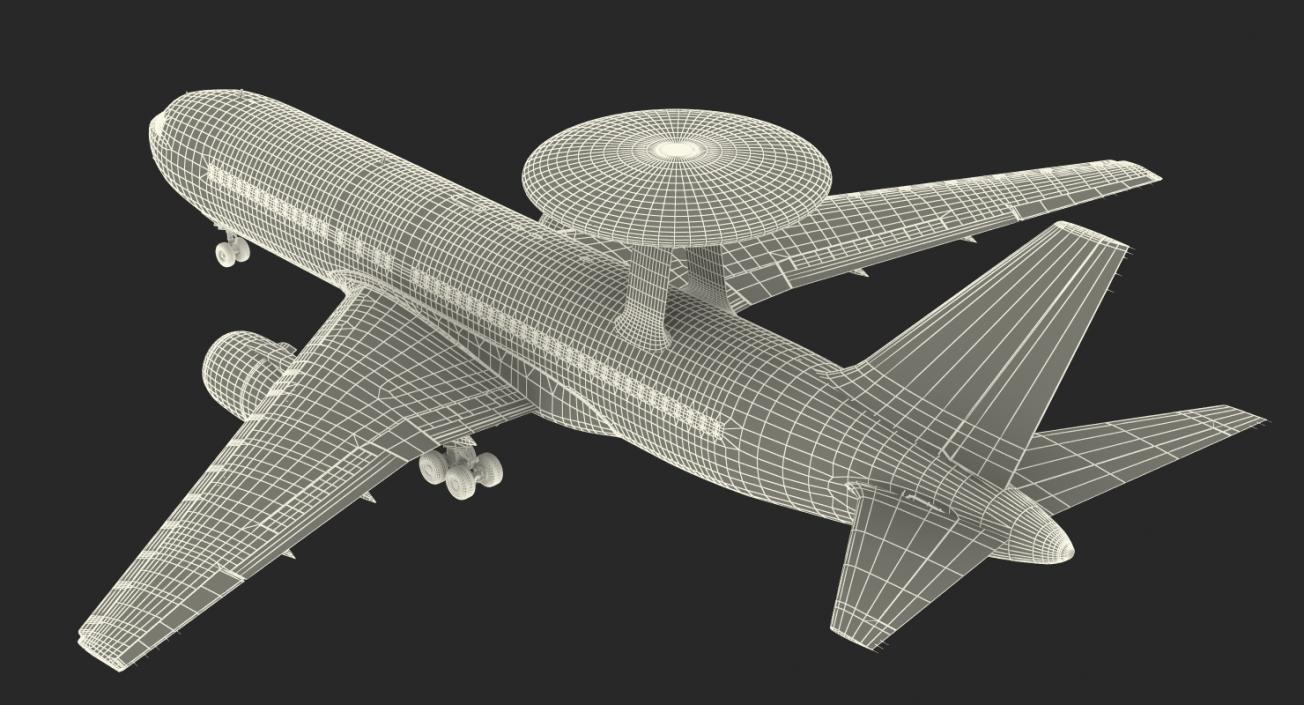 Boeing E767 AWACS Rigged 3D model