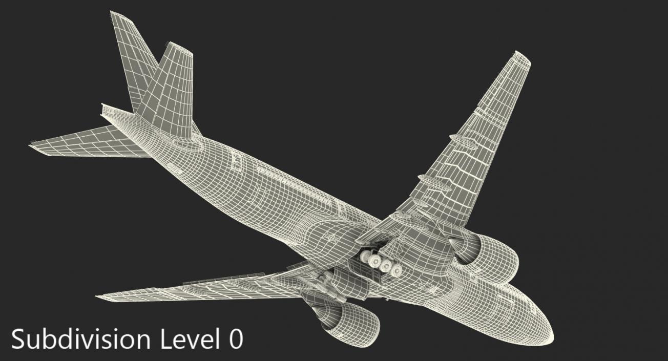 Boeing 777 200ER British Airways Rigged 3D model