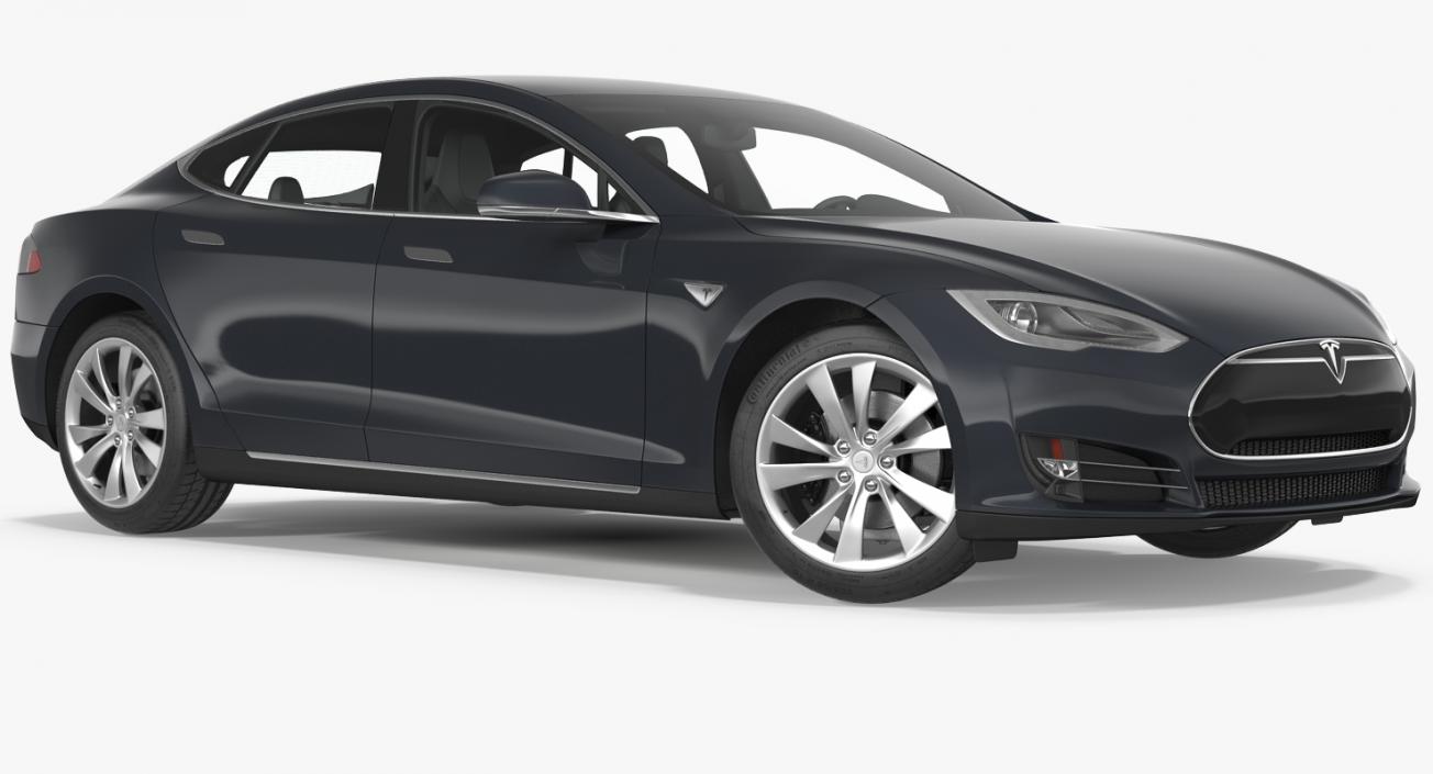 3D Tesla Model S 60 2015 Rigged model