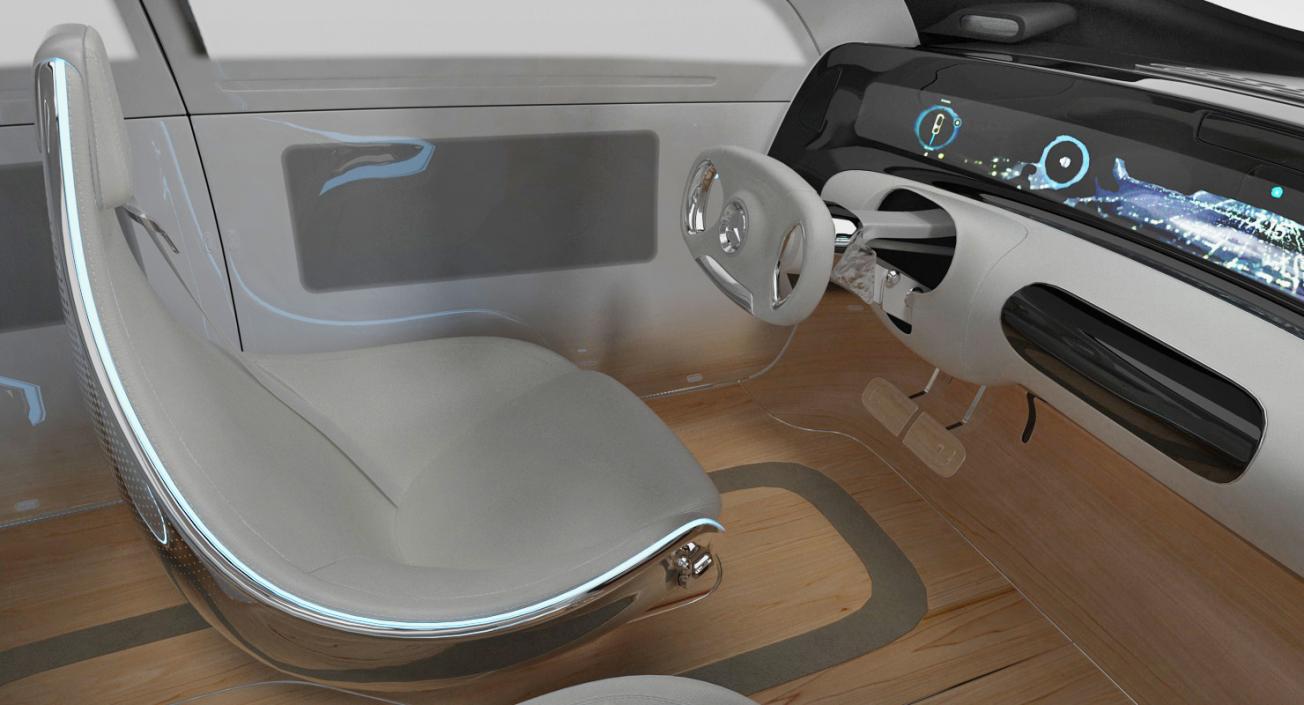 3D Autonomous Concept Car Mercedes Benz F015