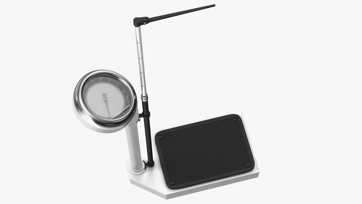 3D Analog Scales with Foldable Height Rod model