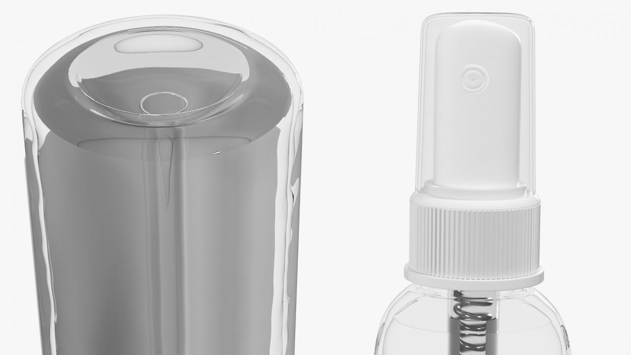 3D Hand Sanitizer Spray Bottle with Label model