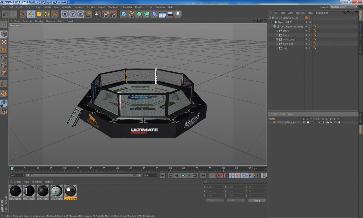 3D UFC Fighting Arena model
