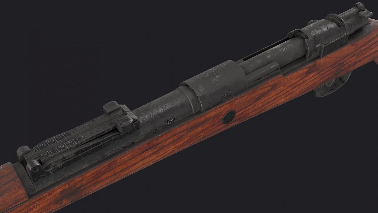 Mauser Karabiner 98K Bolt Action Rifle Old 3D