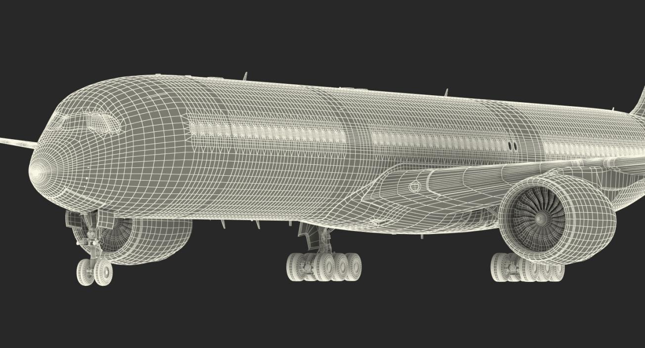 Airbus A350-1000 Air France Rigged 3D model