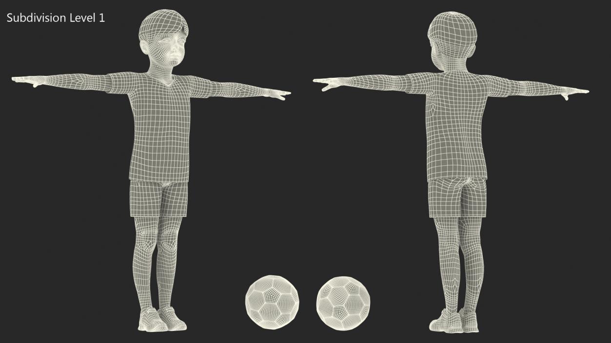 3D Child Boy Sport Style Rigged model