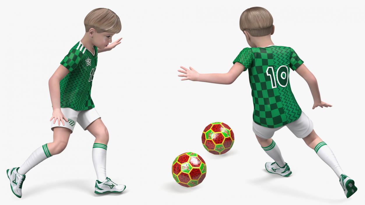 3D Child Boy Sport Style Rigged model