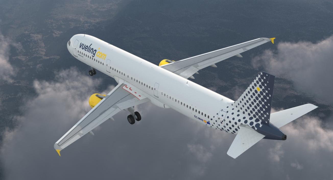 3D Airbus A321 Vueling Airlines model