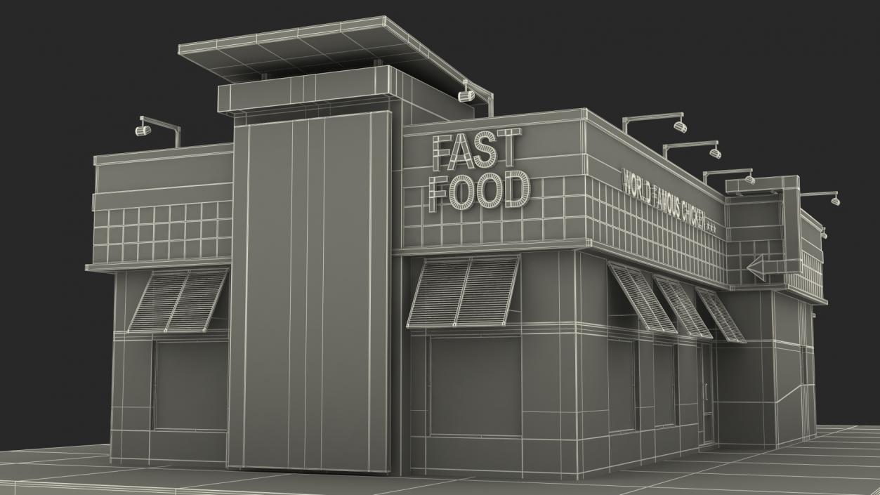 3D model Fast Food Restaurant