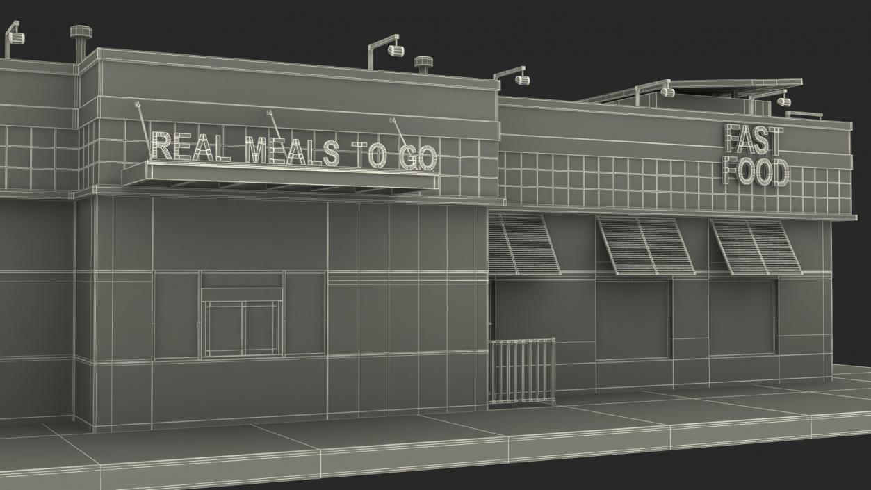 3D model Fast Food Restaurant