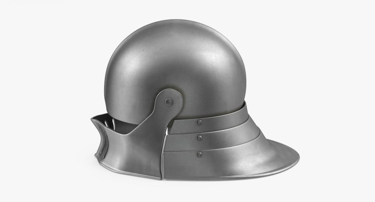 German Sallet Medieval Helmet 3D model