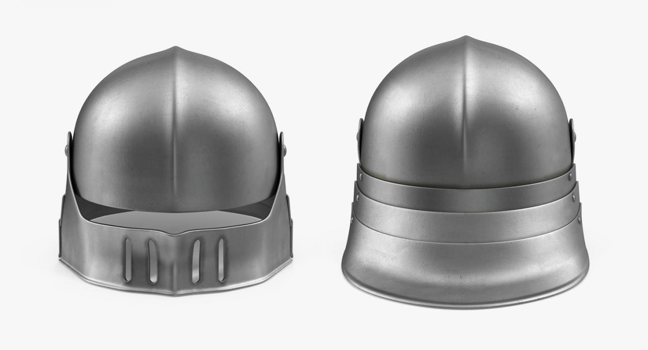 German Sallet Medieval Helmet 3D model