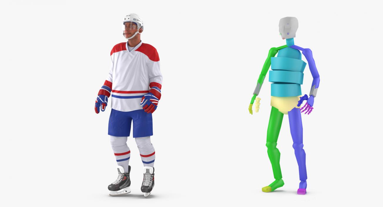 3D model Hockey Player Generic 3 Rigged