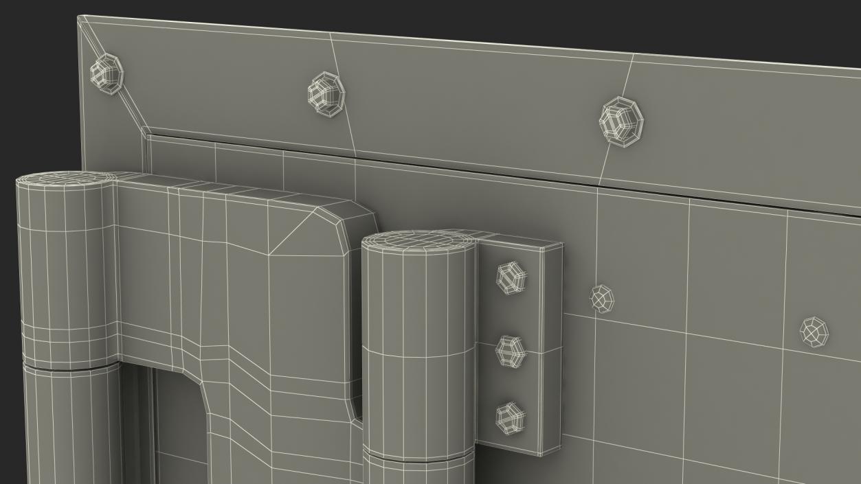 Rectangular Bank Vault Door 3D
