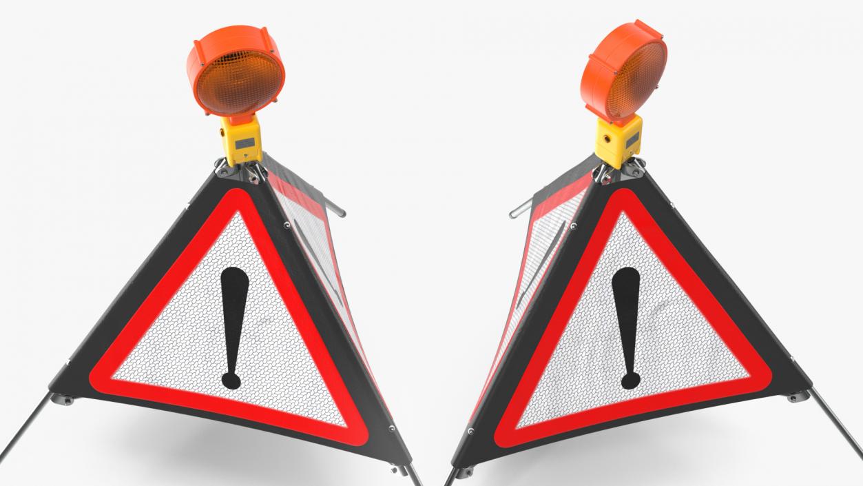 3D Foldable Traffic Warning Sign Other Danger Ahead model