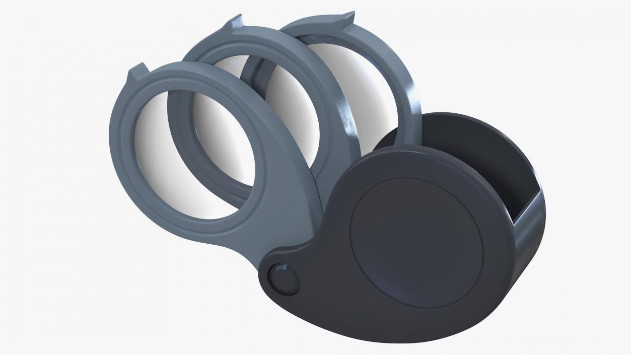 Triple Lens Folding Magnifier 3D model