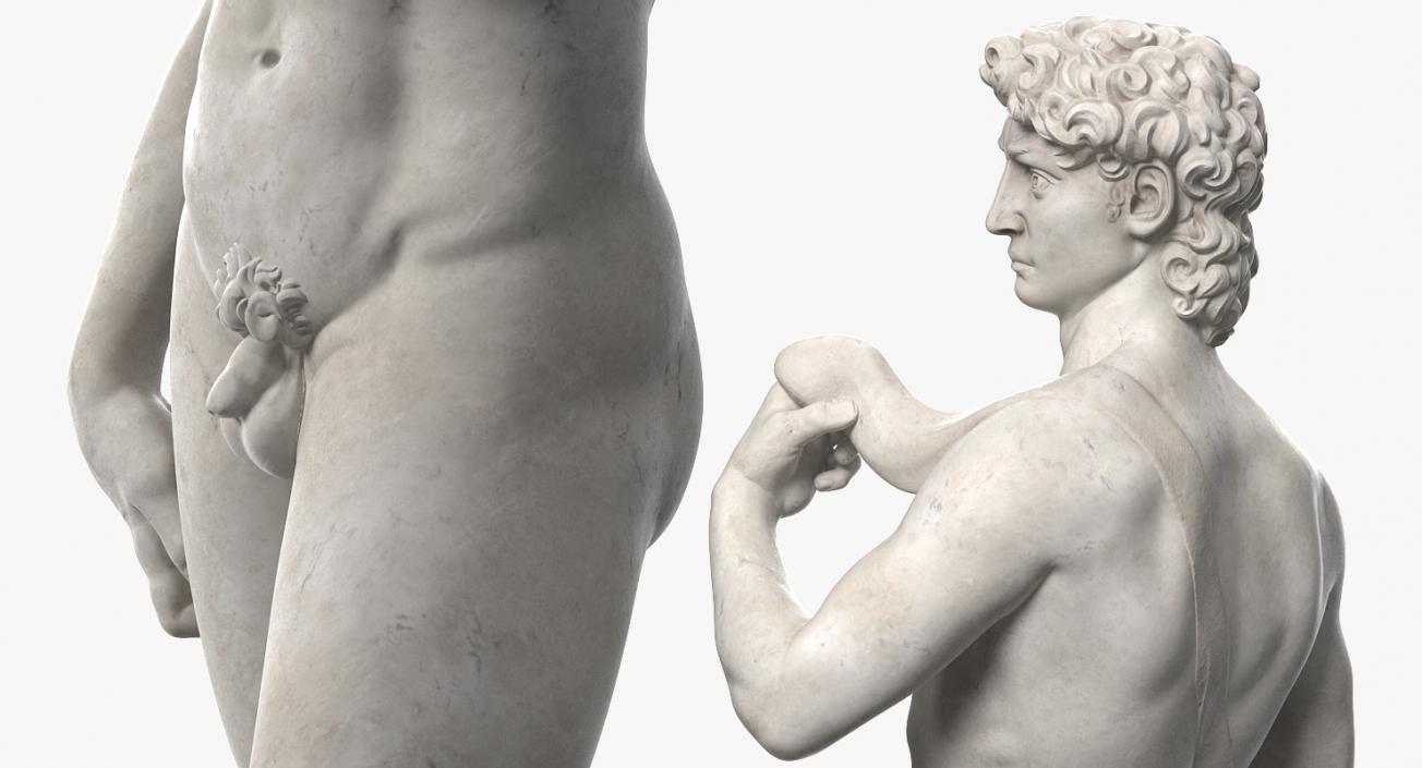 3D David Statue by Michelangelo model