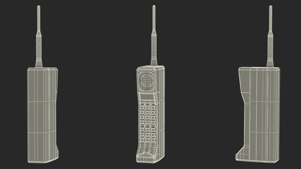 3D Motorola DynaTAC 8000X Vintage Mobile Phone model