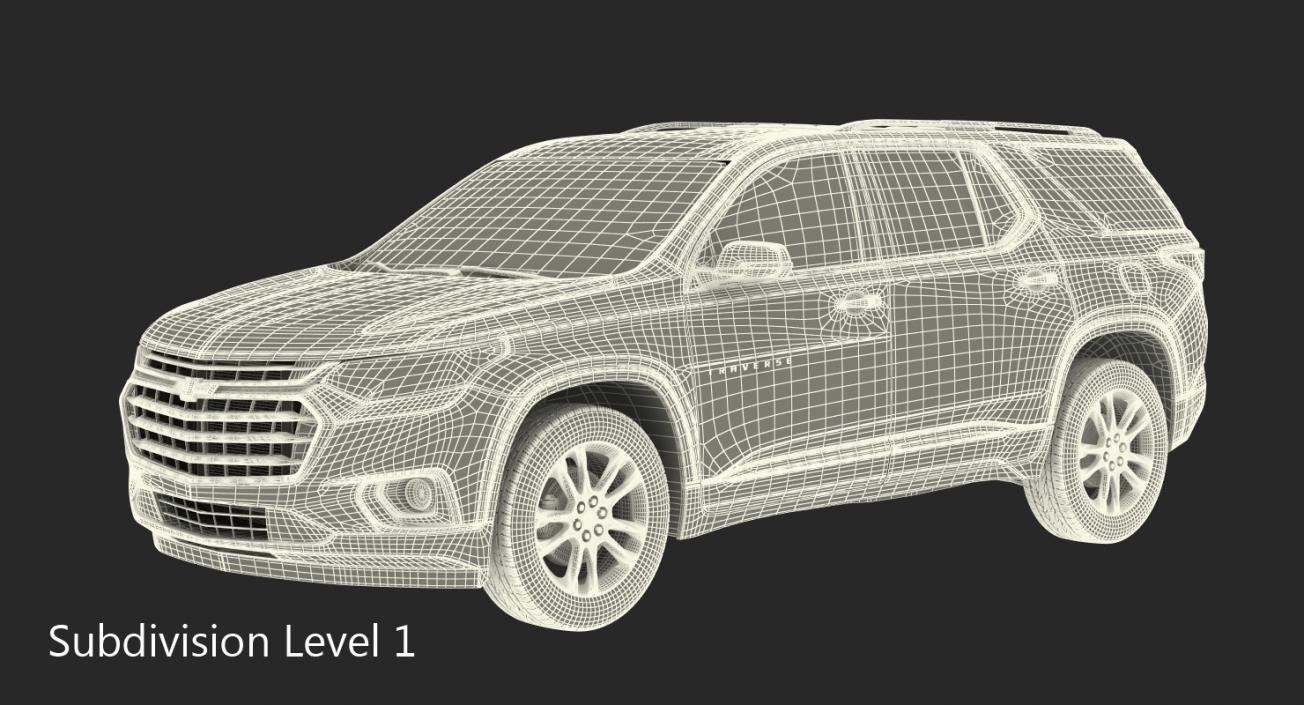 3D Chevrolet Traverse SUV 2018 Simple Interior model