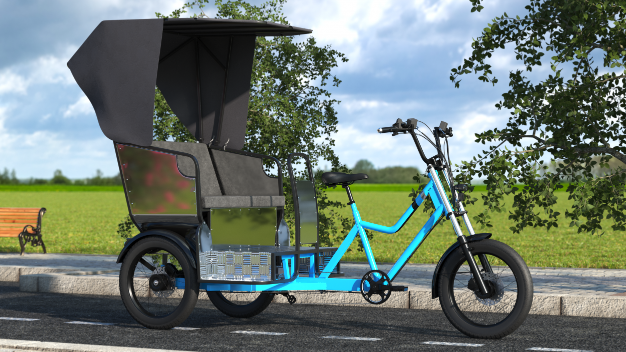 3D Commercial Grade Electric Trike with Passenger Seat