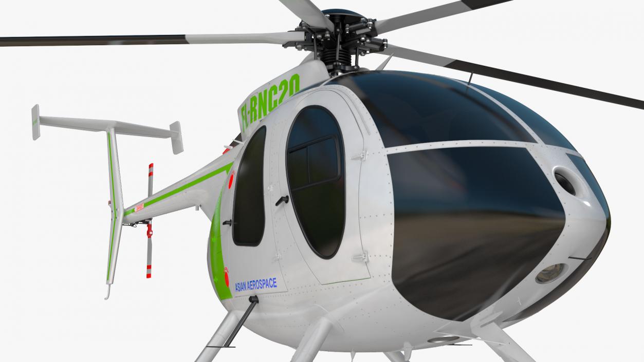 3D MD 500E Light Helicopter Exterior Only model