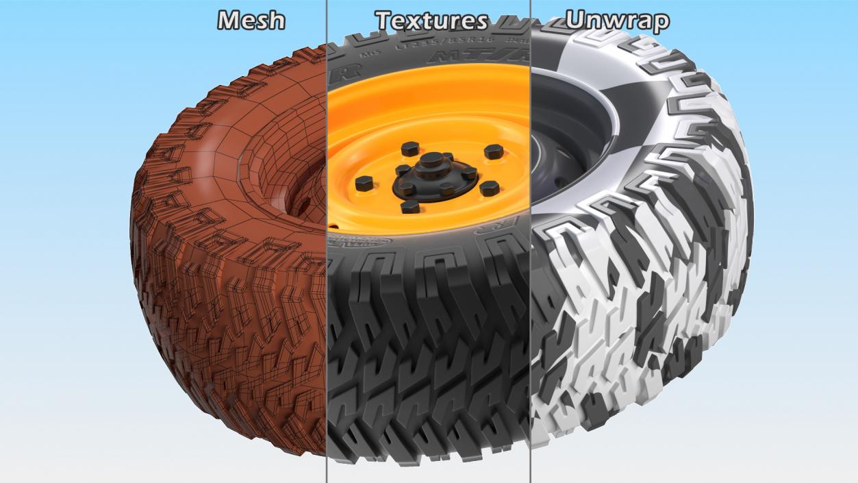 Goodyear Wrangler Mud Terrain Tyre 3D model