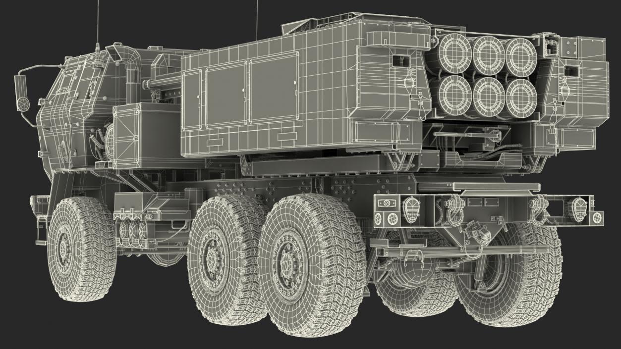 3D M142 High Mobility Artillery Rocket System Green model