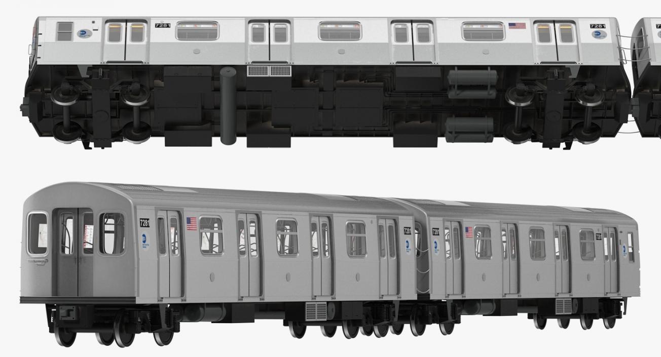 R160 New York City Subway Car 3D model