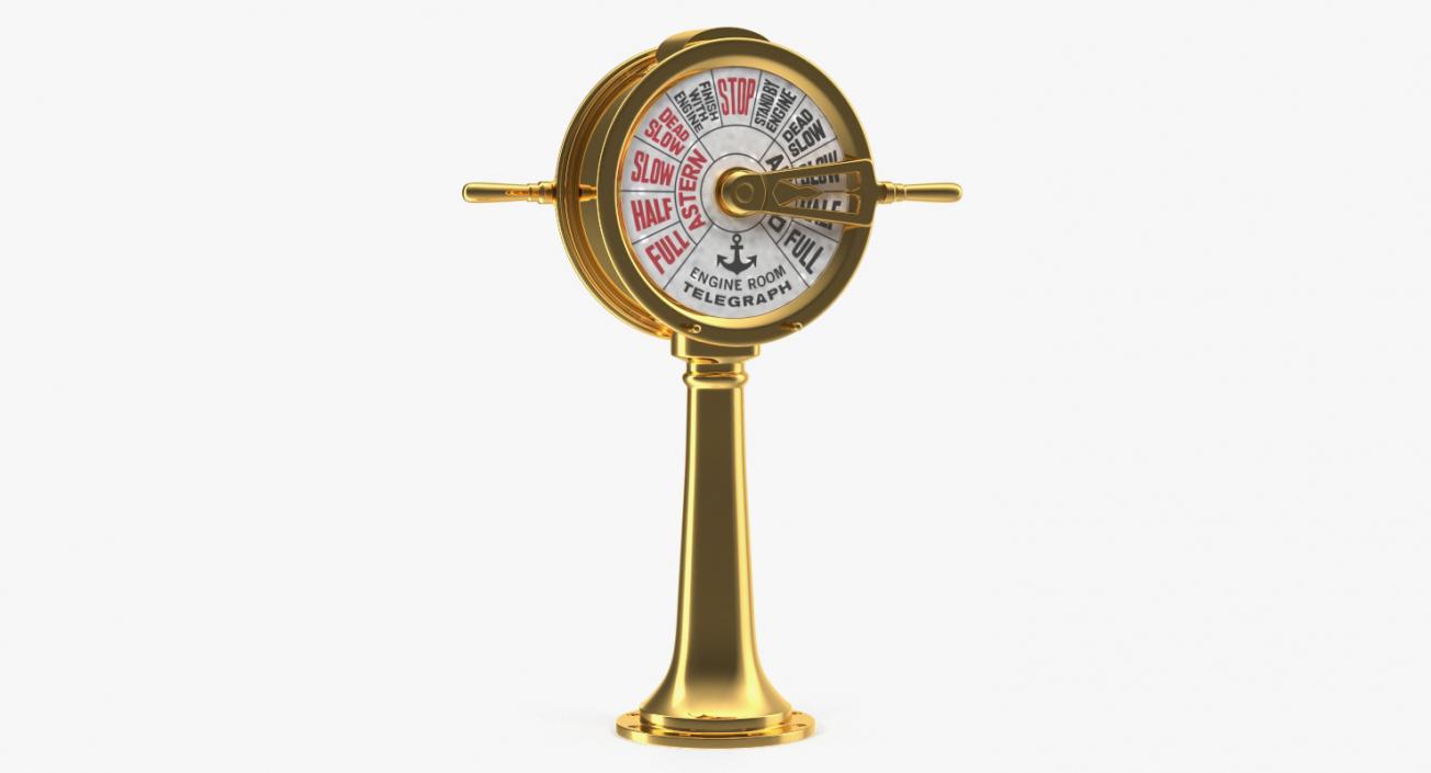 3D Engine Order Telegraph with Moving Handle
