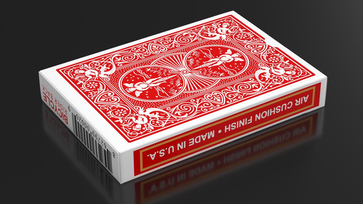 3D model Bicycle Playing Cards Pack Red