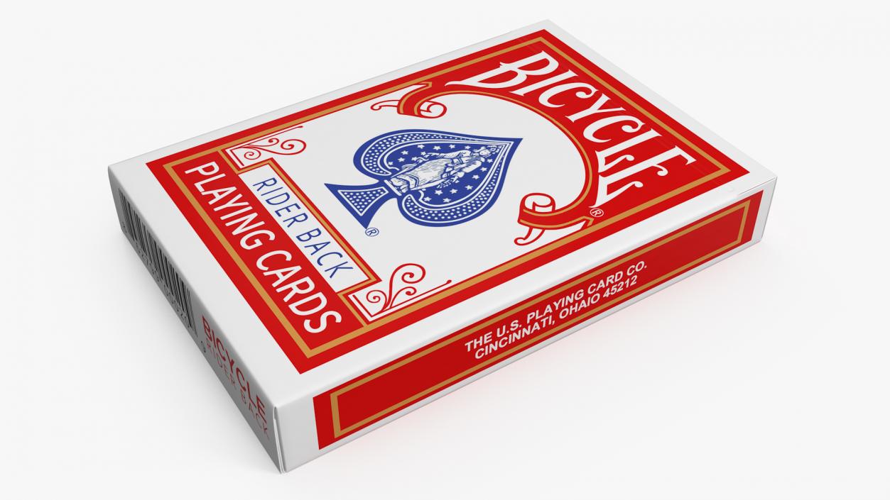 3D model Bicycle Playing Cards Pack Red
