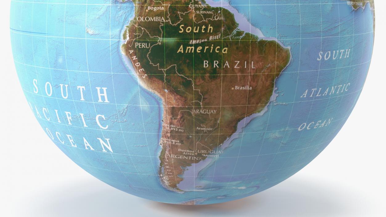 3D model Physical World Globe