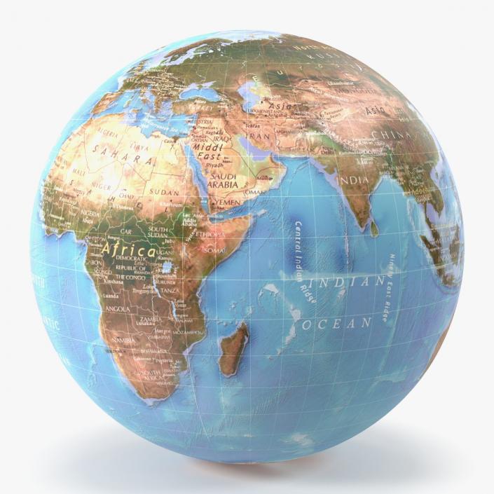 3D model Physical World Globe