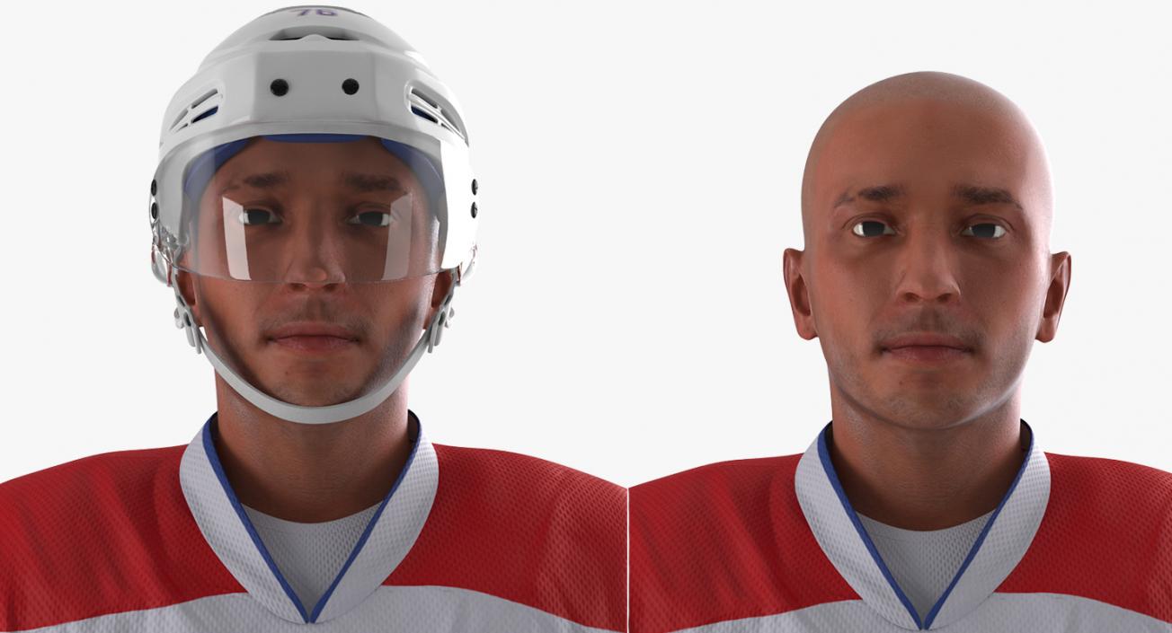 3D model Generic Hockey Players Rigged Collection