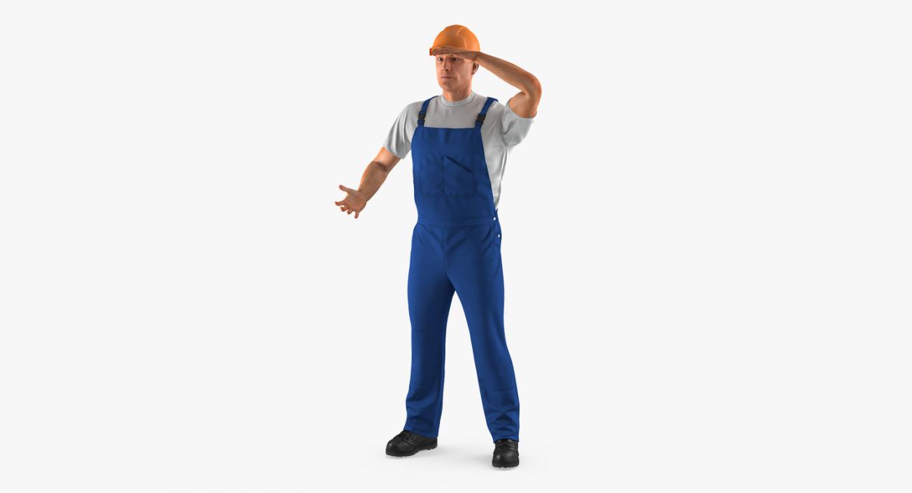 3D Construction Worker Rigged