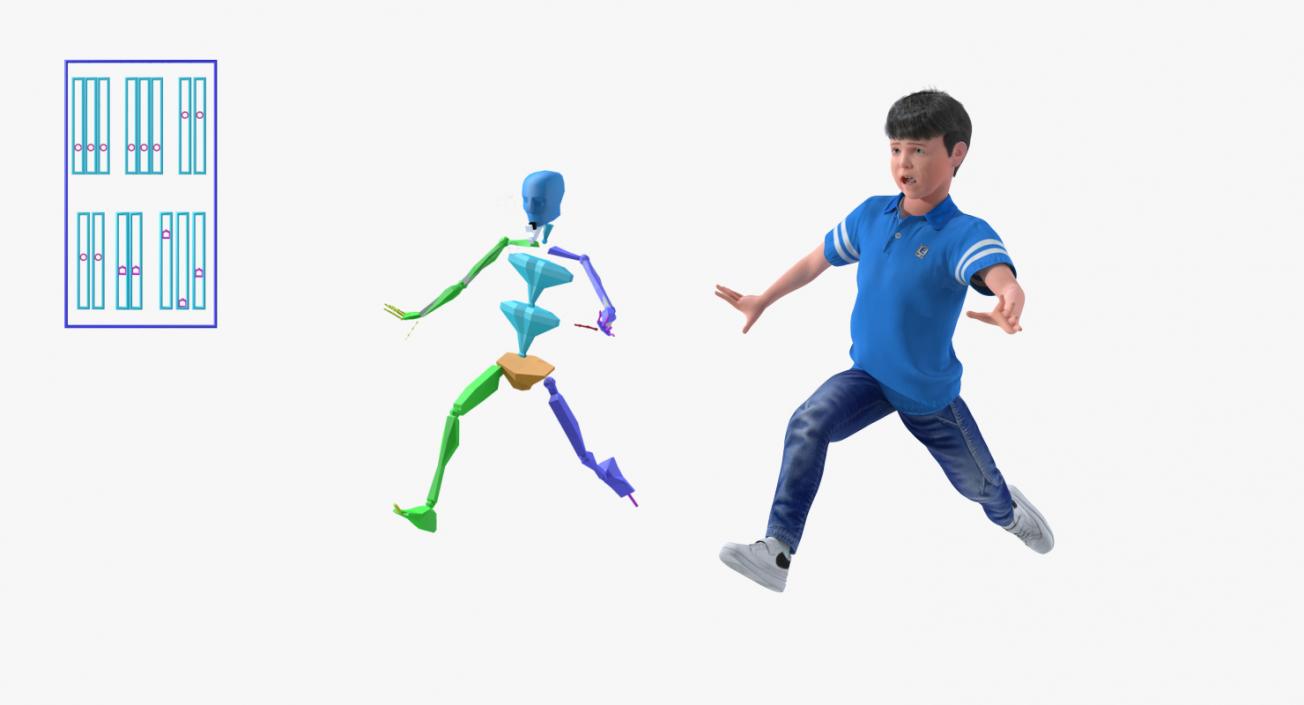 3D Realistic Teenage Boy Rigged model