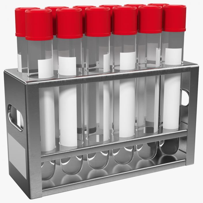 3D Steel Test Tube Rack with Test Tubes