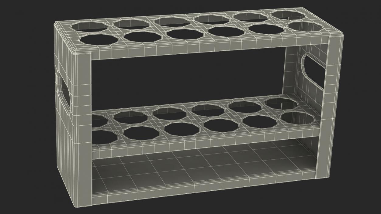 3D Steel Test Tube Rack with Test Tubes