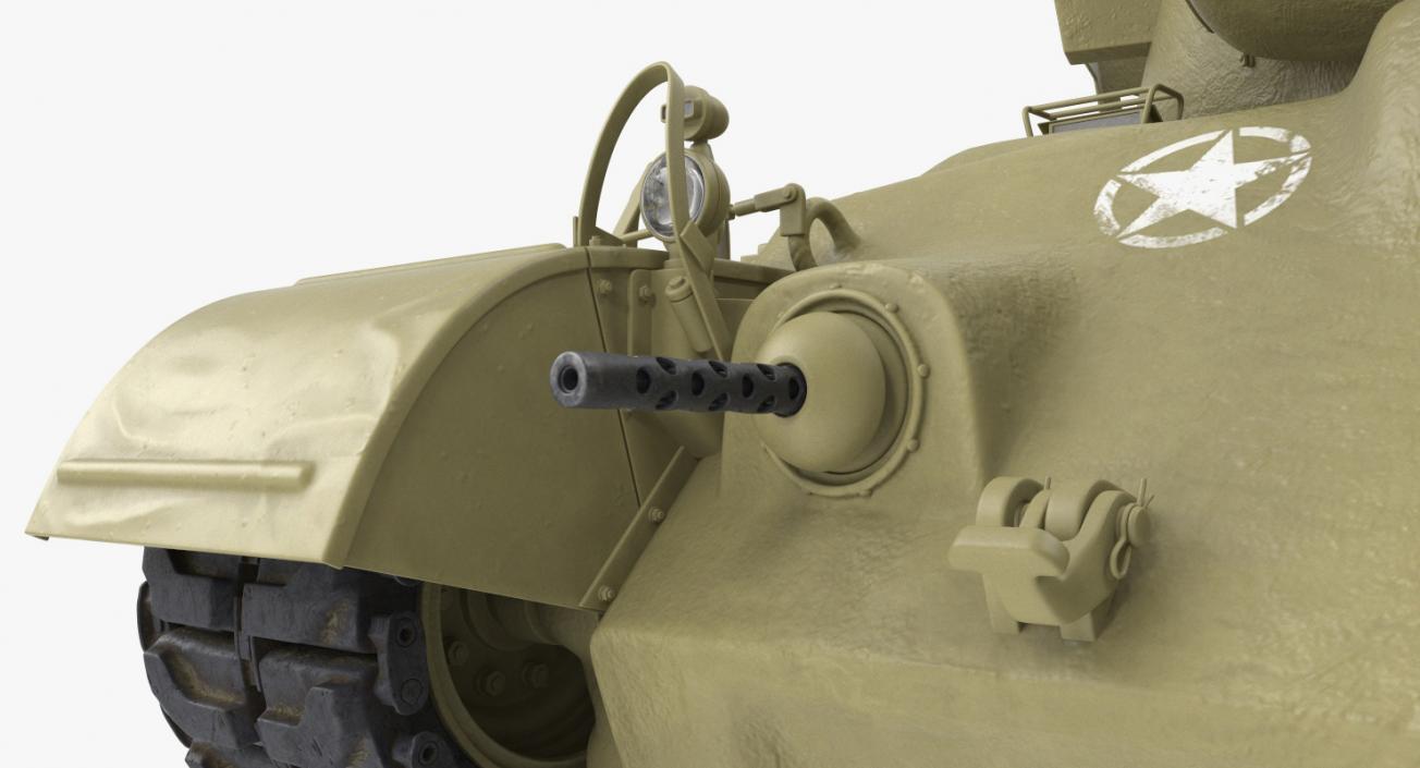 3D model M26 Heavy Tank Pershing Rigged