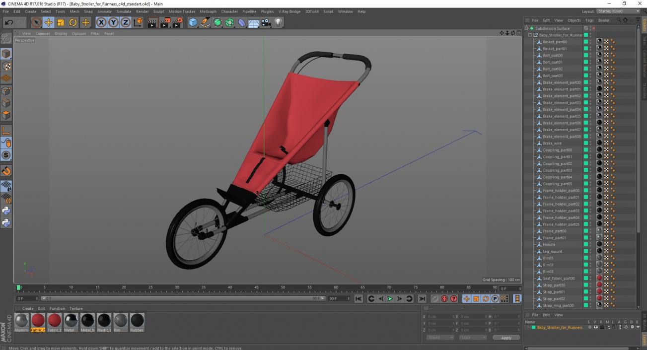3D model Baby Stroller for Runners