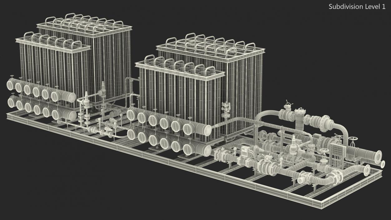 3D model LNG CNG Station