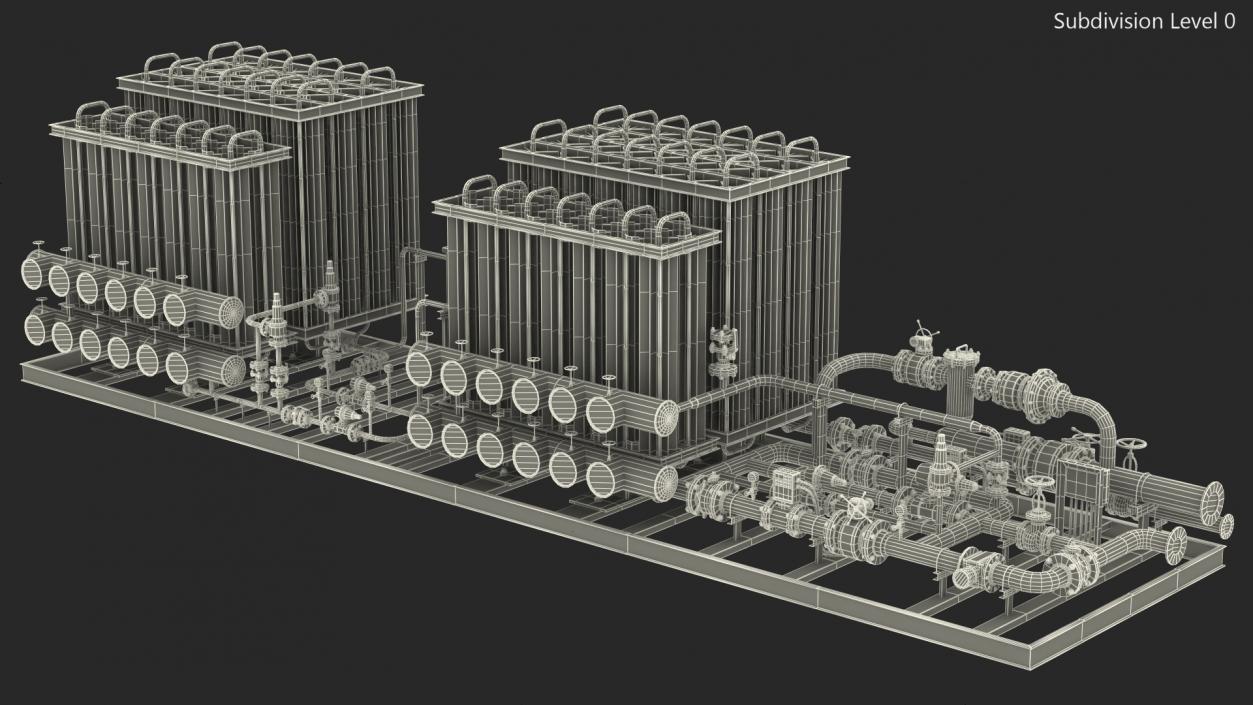 3D model LNG CNG Station