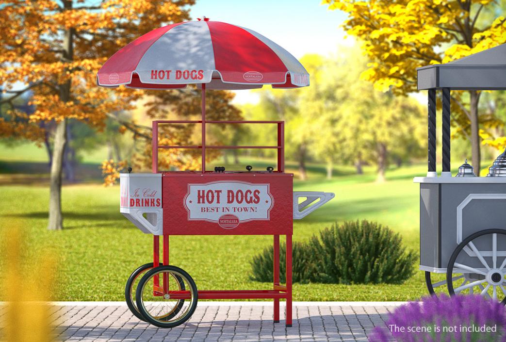 3D model Hot Dog Vending Cart