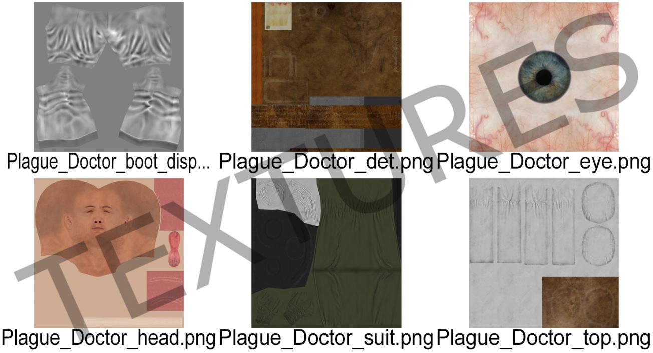 Plague Doctor Standing Pose 3D