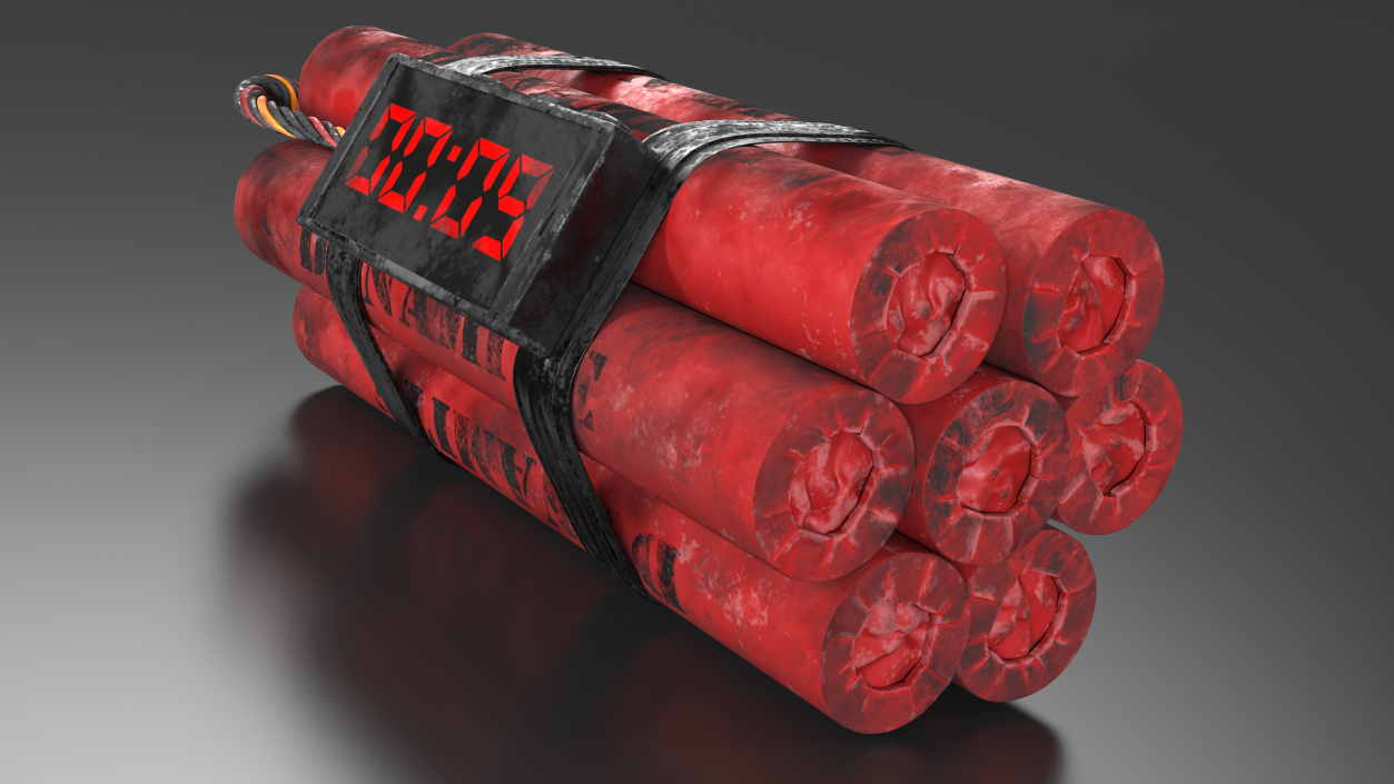 Dynamite Time Bomb Dirty 3D model
