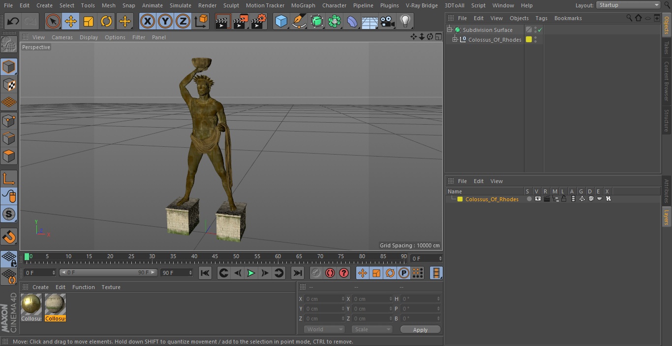 3D Colossus of Rhodes model