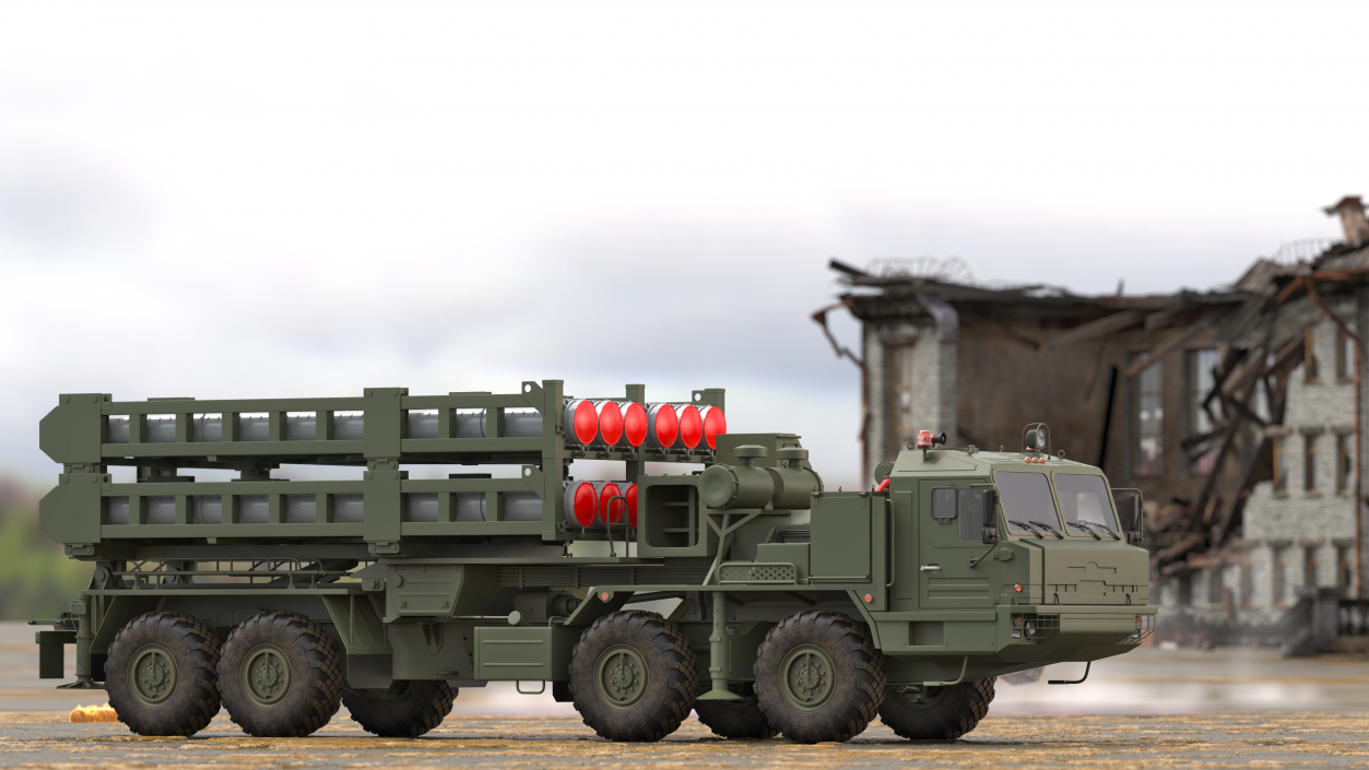 3D model Vityaz S 350E 50R6 Missile Launcher